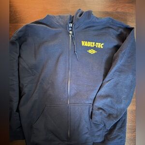 Vault-Tec Navy Zip-Up Hoodie